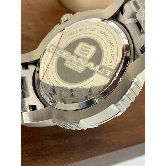 Oceanaut Men's Watch OC02911 Marletta Quartz Black Dial Silver Steel 48mm - Picture 7 of 15